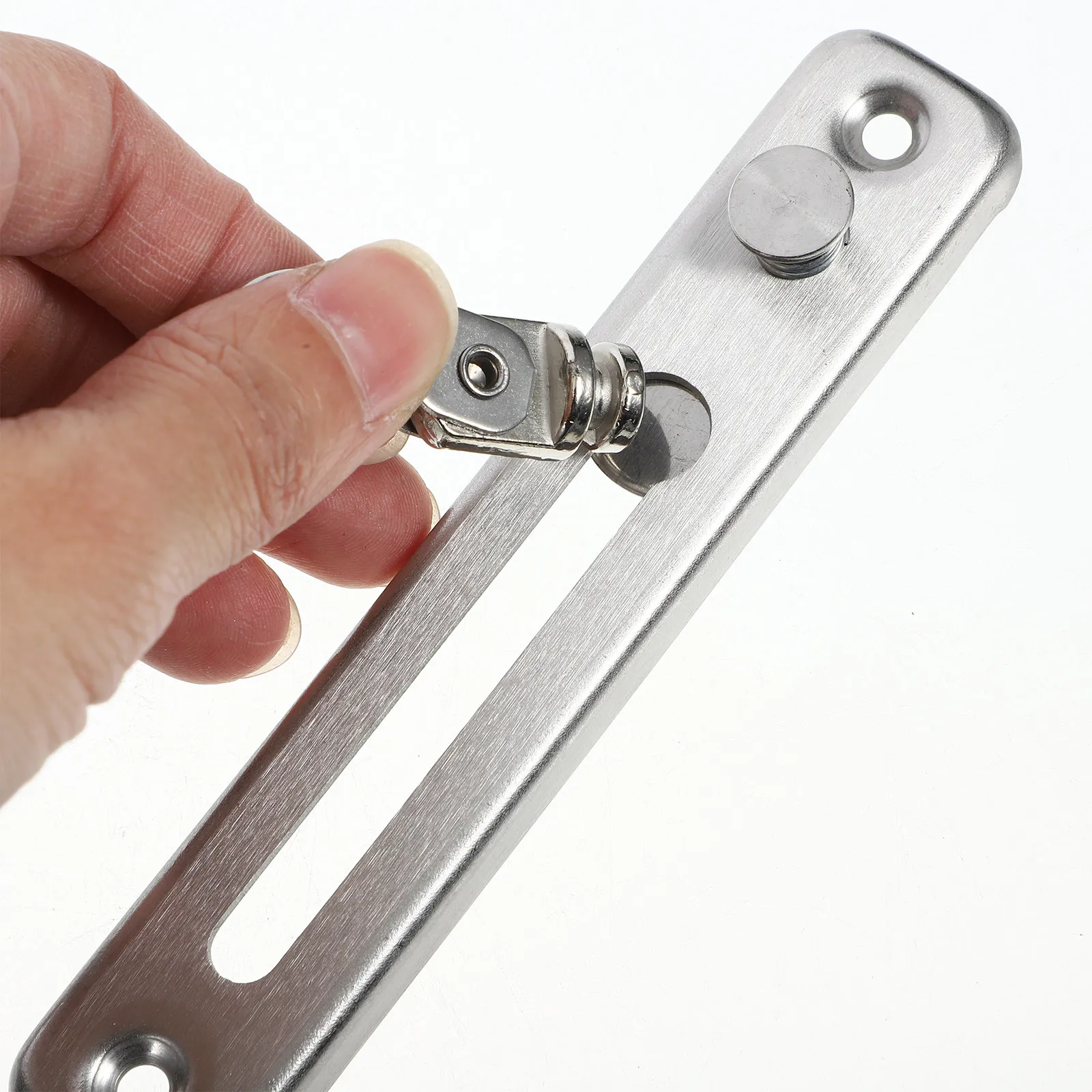 1Set Door Chain Lock Stainless Steel Security Lock Indoor Safety Chain Latch for Hotel Home Office Bedroom Garage Gate
