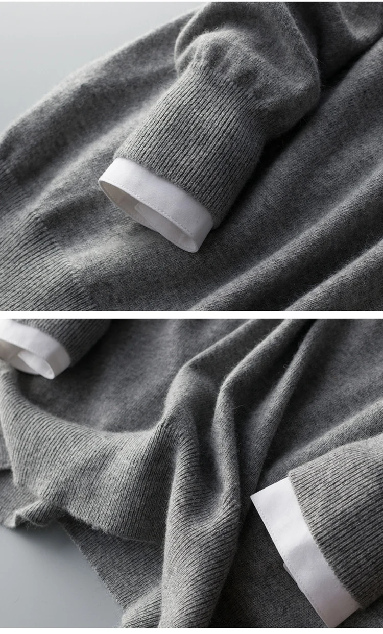 Kaschmir-Baumwollpullover für Herren, 2024, Herbst-Winter-Jersey, Pullover, Robe, hombre, Pull-Homme, Hiver-Pullover, Herren, O-Ausschnitt, gestrickte Pullover – Detail 7