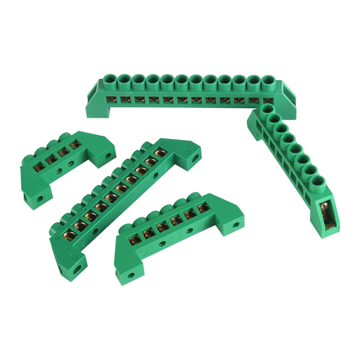 Brass Screw Grounding Bridge Terminal Block Connector Blue White Green Zero Line 4Pin 6Pin 8Pin 10PiN 12PiN Earth And Neutral