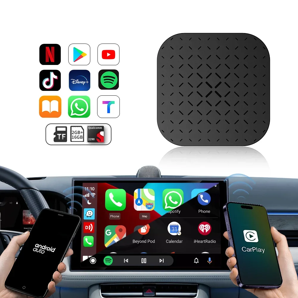 

New Arrival Carlinkit Android 11 Wireless Adapter Carplay 3 in 1 Dongle Convert Ai Box Portable Stereo youtube netflix Carplay