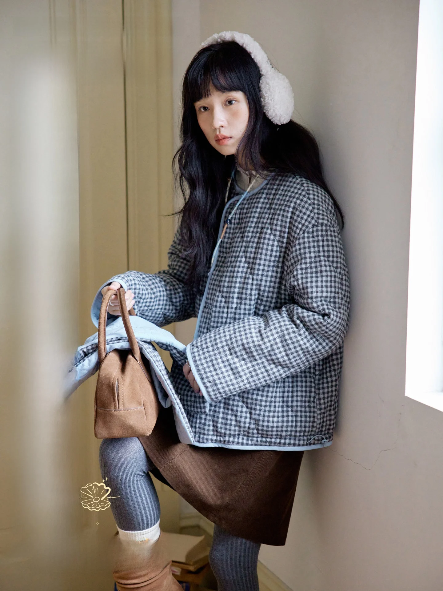 

Зимний двусторонний шарф-снуд с цветочным узором, стеганая хлопковая куртка для женщин, универсальная хлопковая одежда в стиле ретро