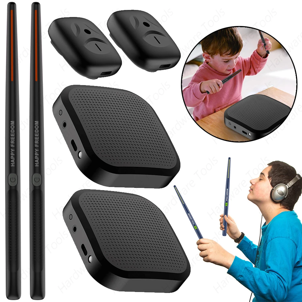 

Virtual Air Drum Set Professional Electronic Virtual Air Drum Drumsticks Pedal Virtual Reality Drum Kit For Beginner Kids Adults