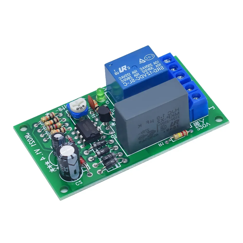 220V Delay relay board 5S timing/power-on delay disconnect module is suitable for stair light corridor switch NE555 scheme