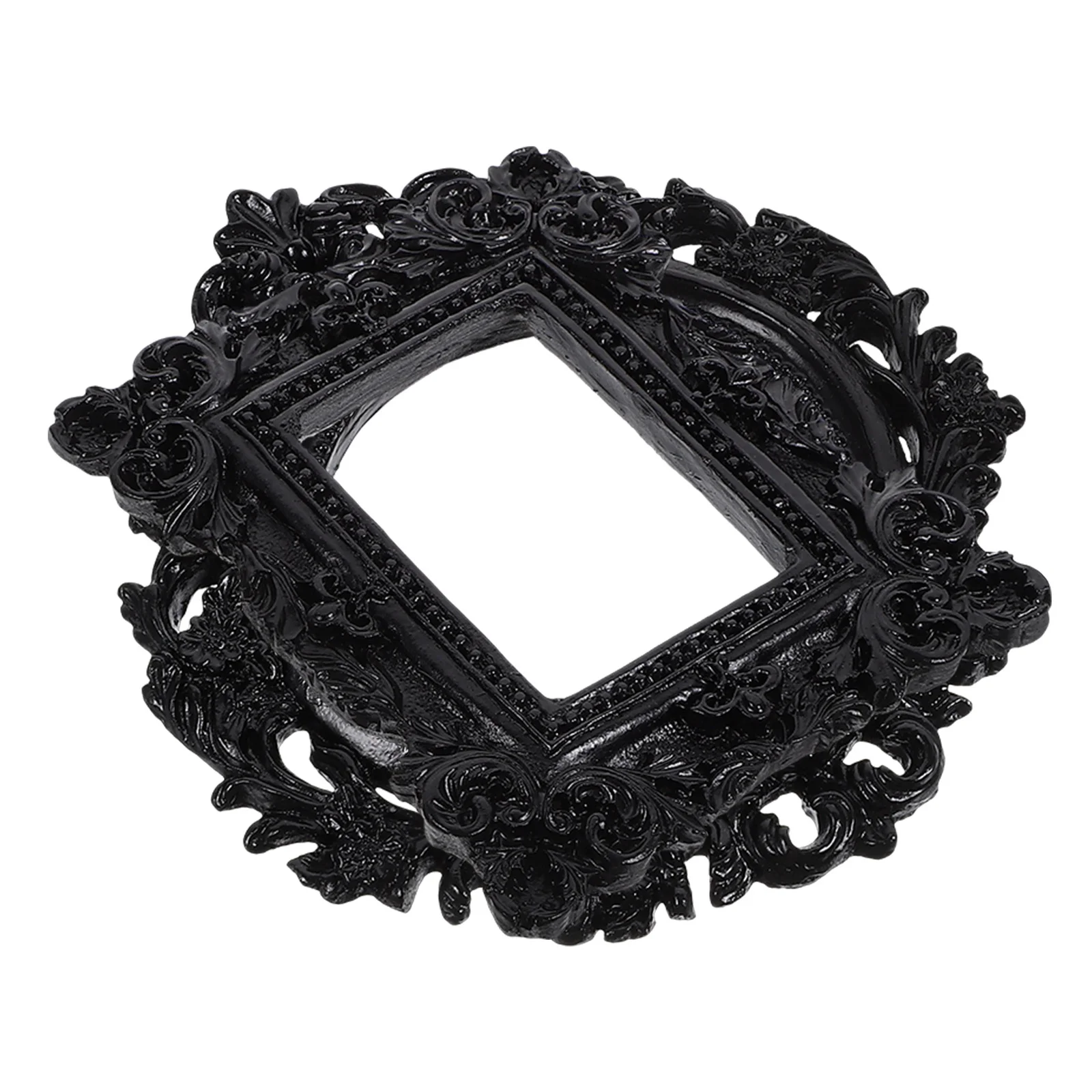 

2Pcs Resin Vintage Mini Picture Frame Baroque Style Decorative Photo Frame Photography Prop Picture Frames Photo Frames