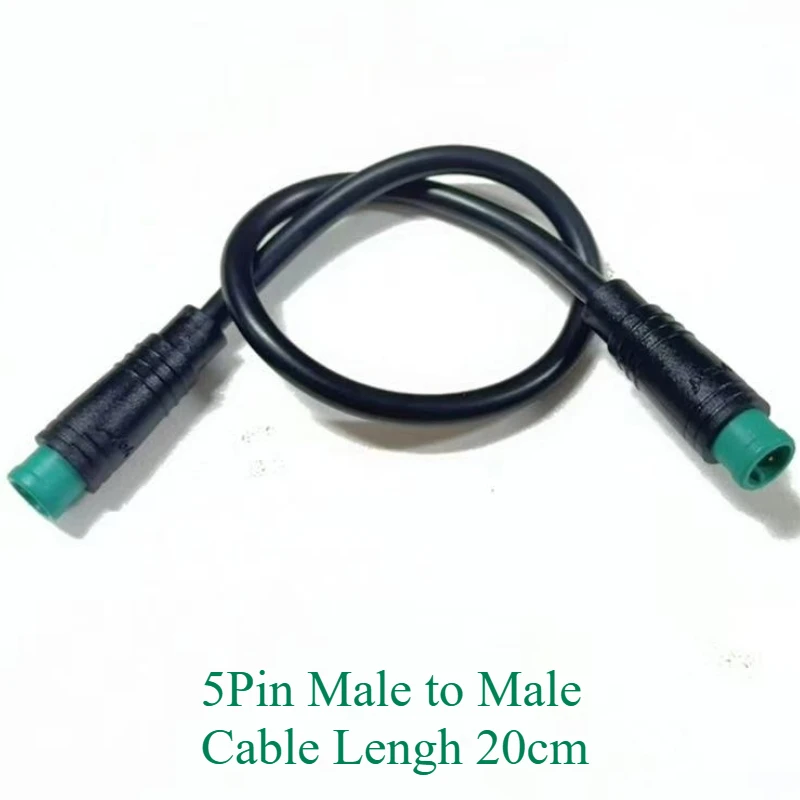 1Pcs M8 2 3 4 5 6 Pin Elektrische Fahrrad Butt Joint Stecker Wasserdicht für Ebike Display Kabel Weiblich männlich Optional Stecker 20CM