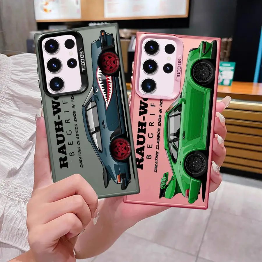 Casing Ponsel Mobil Drift JDM Jepang untuk Samsung Galaxy S21 S25Plus S24Ultra S22 Ultra S23 S20 FE Note 20 Ultra S24 FE S25 Lembut