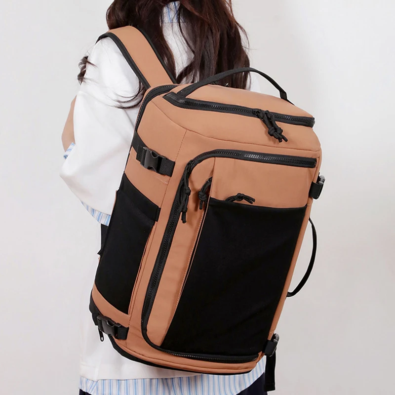 حقيبة ظهر عصرية للأعمال، حقيبة سفر ذات سعة كبيرة، حقيبة ظهر لتخفيف الضغط والتوسيع في الهواء الطلق، حقيبة كمبيوتر محمول للجنسين