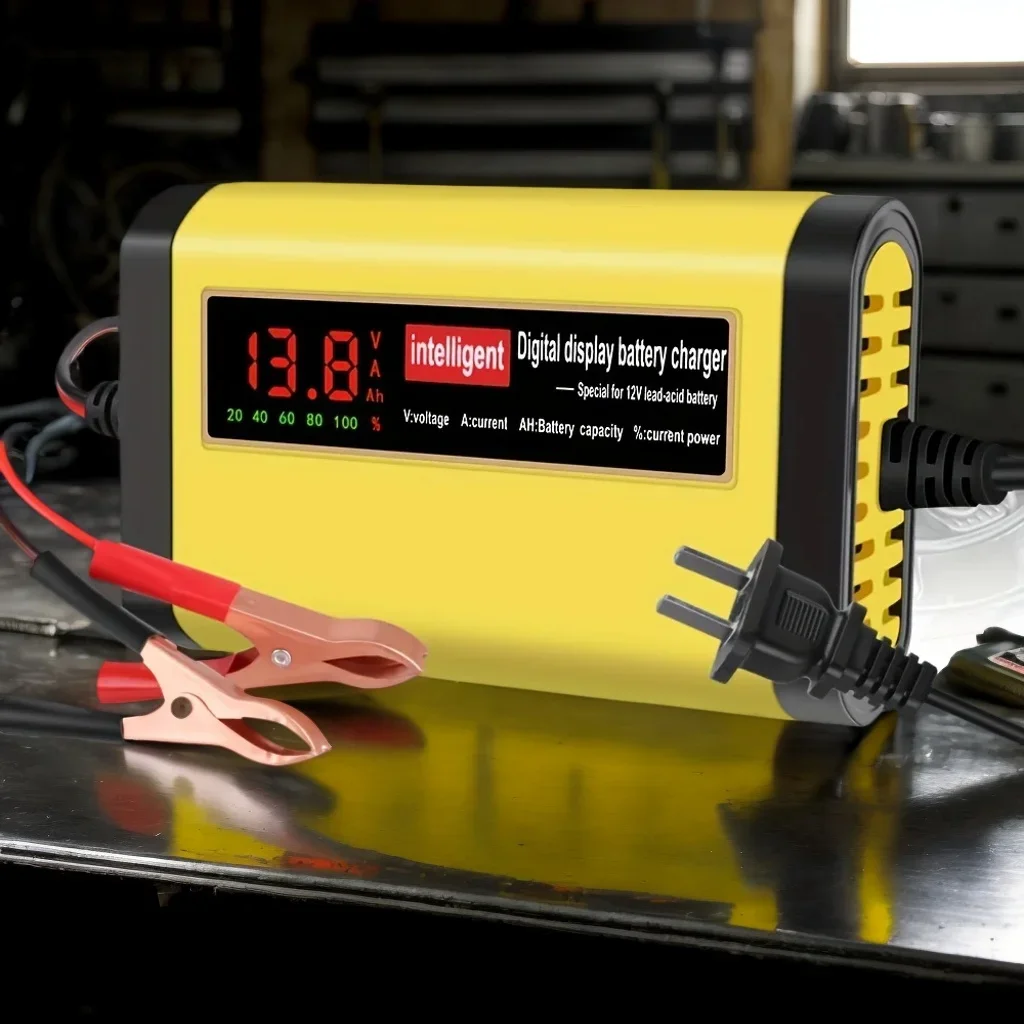 شاحن بطارية السيارة الأوتوماتيكي - شحن سريع ذكي من حمض الرصاص AGM GEL ثلاثي المراحل #1