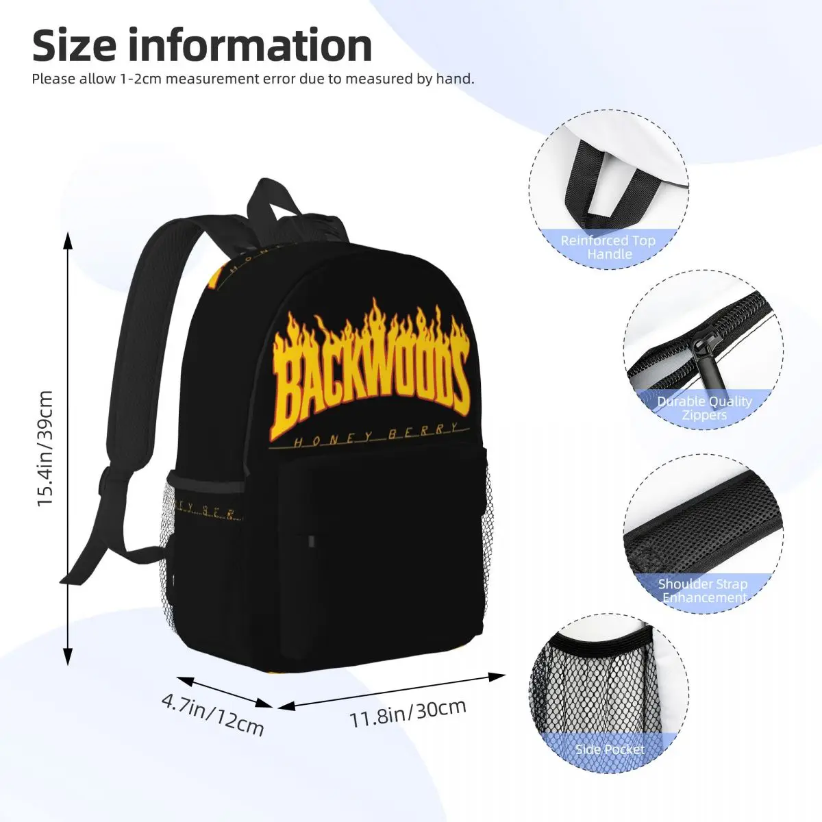 Backwoods Backpacks Boys Girls Bookbag Fashion Students School Bags Travel Rucksack Shoulder Bag Large Capacity