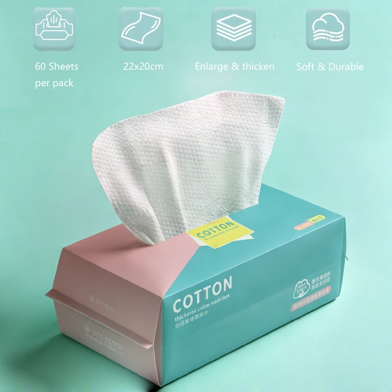 Disposable Face Towels 100 Count, Ultra Soft & Thicker Washcloths,Multi-Purpose Cleansing Towelettes for Face Wipes, Skincare