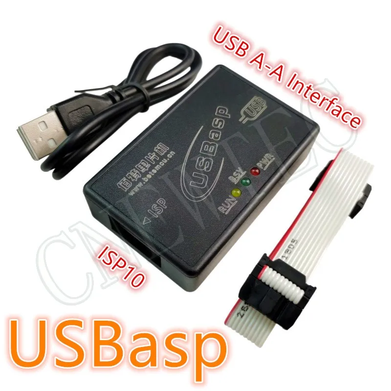 USBasp AVR Programmer with Shell for AT89S51/52 ATTiny13/84/85/261/2313 ATMeag8/48/88/168/328/16/32/64/128 Etc