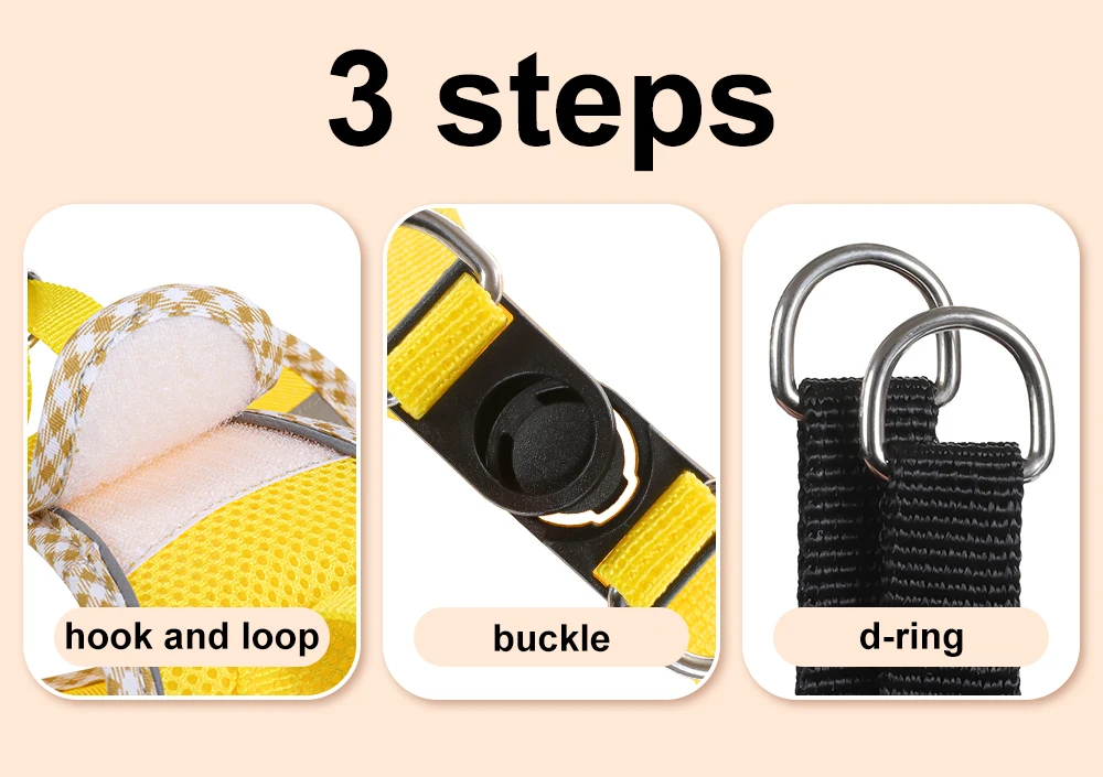 Hundegeschirr für Katzen, verstellbares Geschirr und Leine-Set für kleine Haustiere, atmungsaktive Weste für Mops, Chihuahua, Bulldogge, Hundezubehör – Detail 7