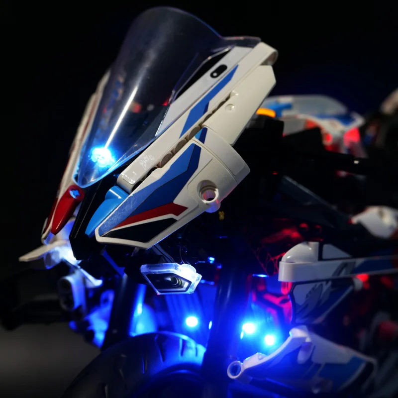 DIY LED Light Kit for 42130 BMW M1000 RR Motorcycle Building Blocks |   Remote Control Lighting Set (Model Not Included)