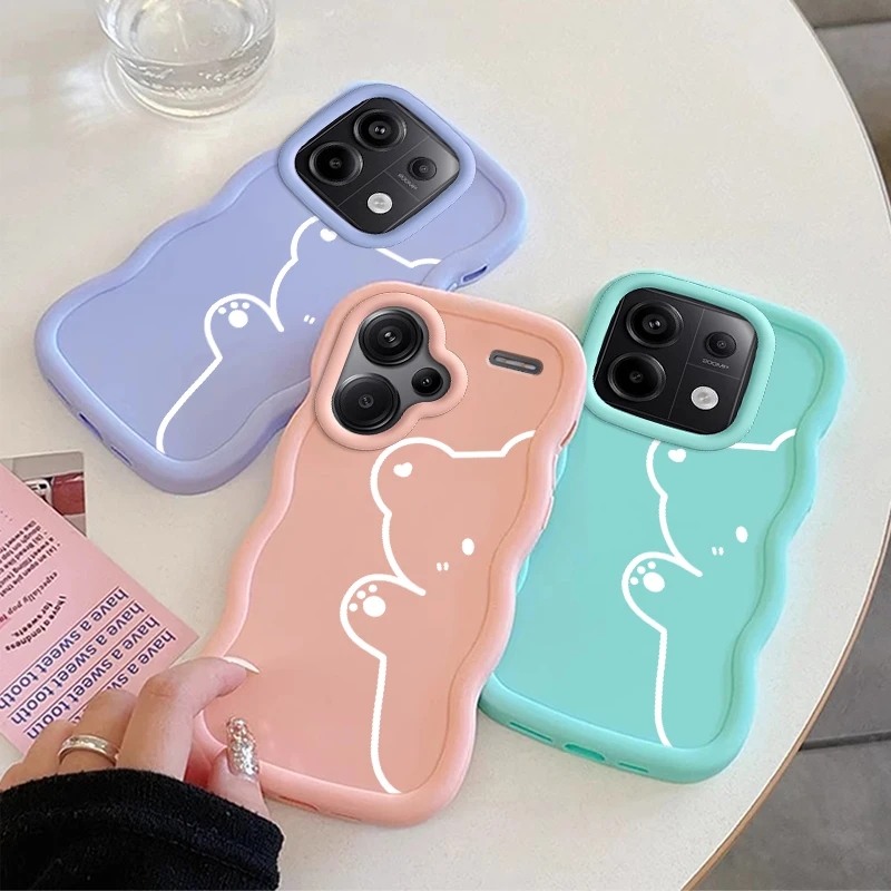 مضحك القط لينة معكرون موجة جراب هاتف ل Xiaomi Redmi A1 A2 A5 زائد + A3 11A 12 12C 13 13C 14C ملاحظة 11 14 14S غطاء