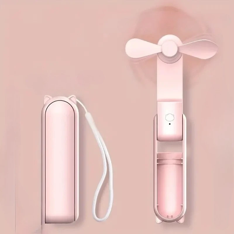 

3-скоростной регулируемый портативный мини-вентилятор, подходит для женщин, путешествий, использования, складной USB-перезаряжаемый, ручной вентилятор для улицы