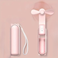 3-speed Adjustable Portable Mini Fan,,Suitable for Women, Travel,  Use USB Foldable Rechargeable,Handheld Fan Outdoor