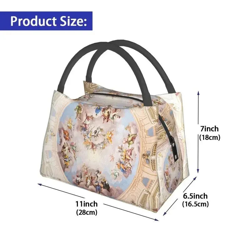 Custom Renaissance Ceiling Painting Gods Angels Fresco Lunch Bag Men Women Thermal Cooler Insulated Lunch Box