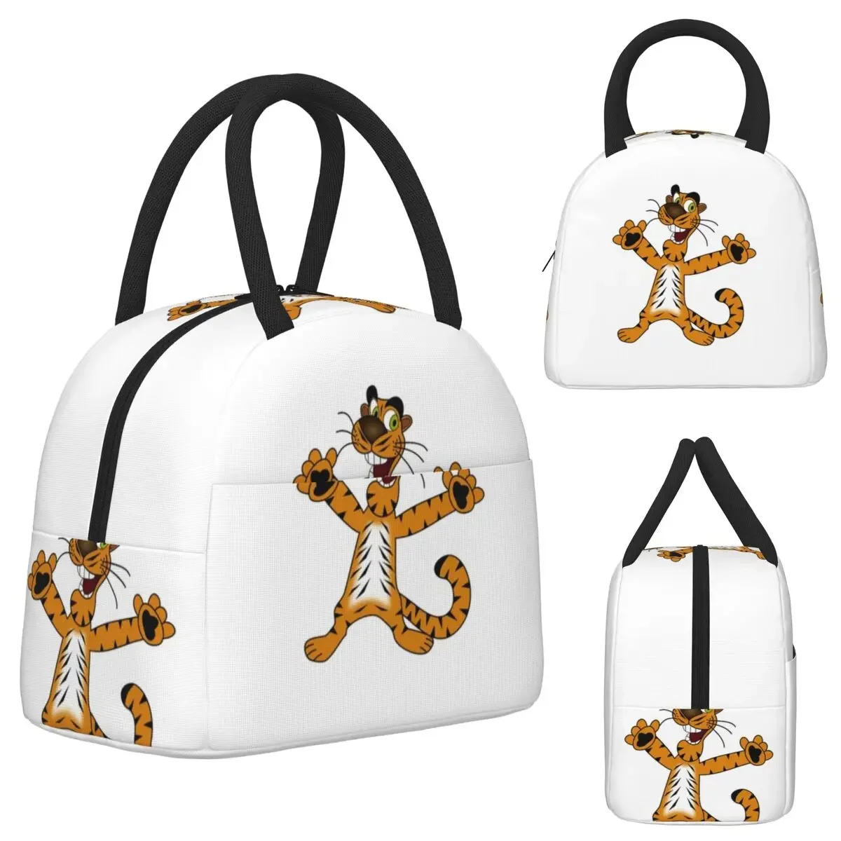 Tiger Insulated Lunch Bag for Kids School Cooler Thermal Food Box Tote Leakproof Lunch Boxes Container