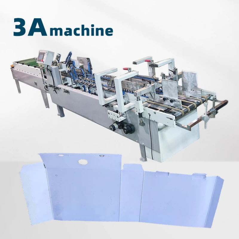 3A Zh-500 PLC Controlled Side Glue Folder Gluer Machine for Small Boxes with 1 Year Warranty and 230m/min Speed