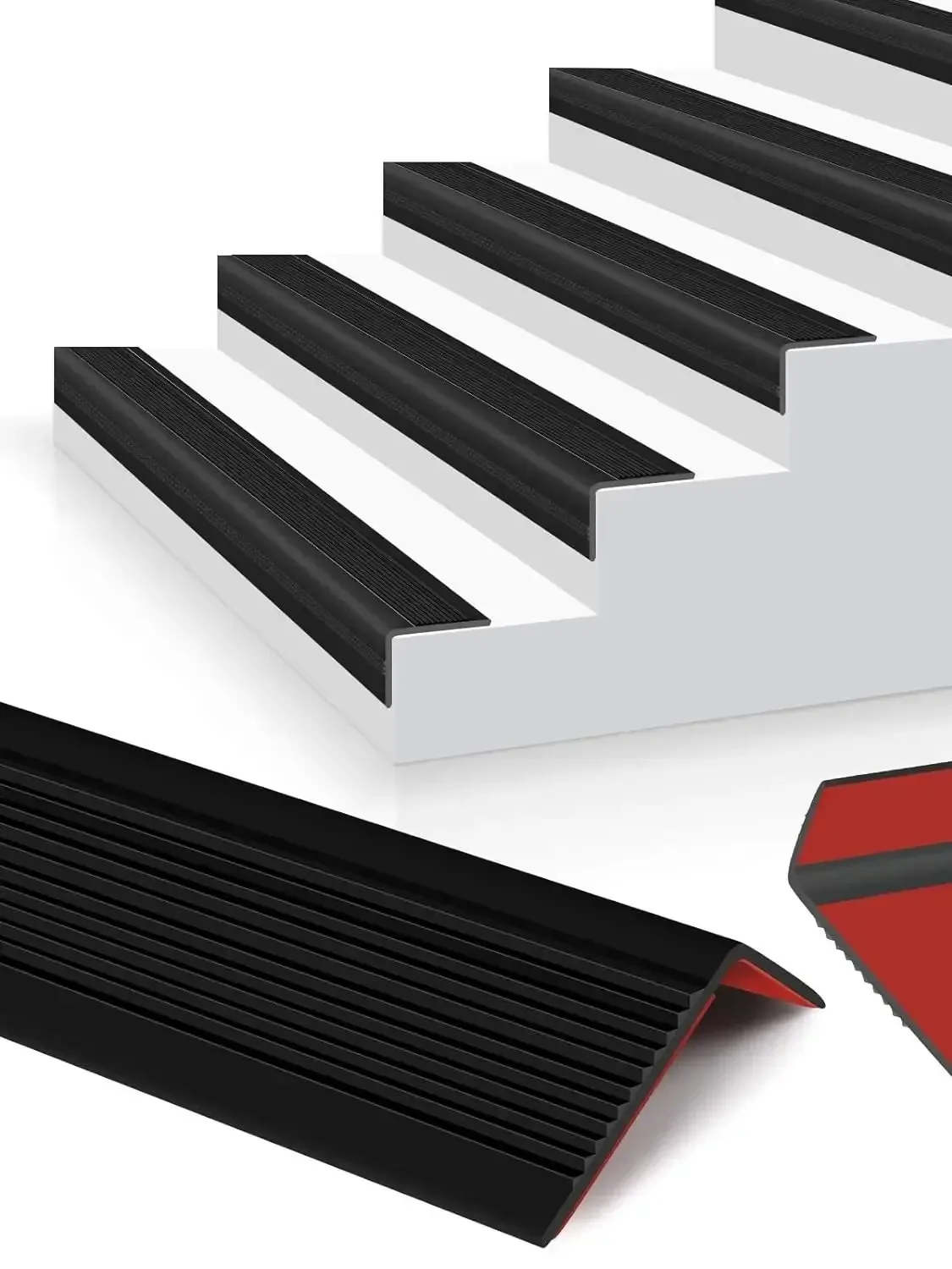 

1PC 1M/39.37in Stair Edge Trim, Non-Slip Self Adhesive Stair Edge Protector Suitable for Indoor/Outdoor Stairs