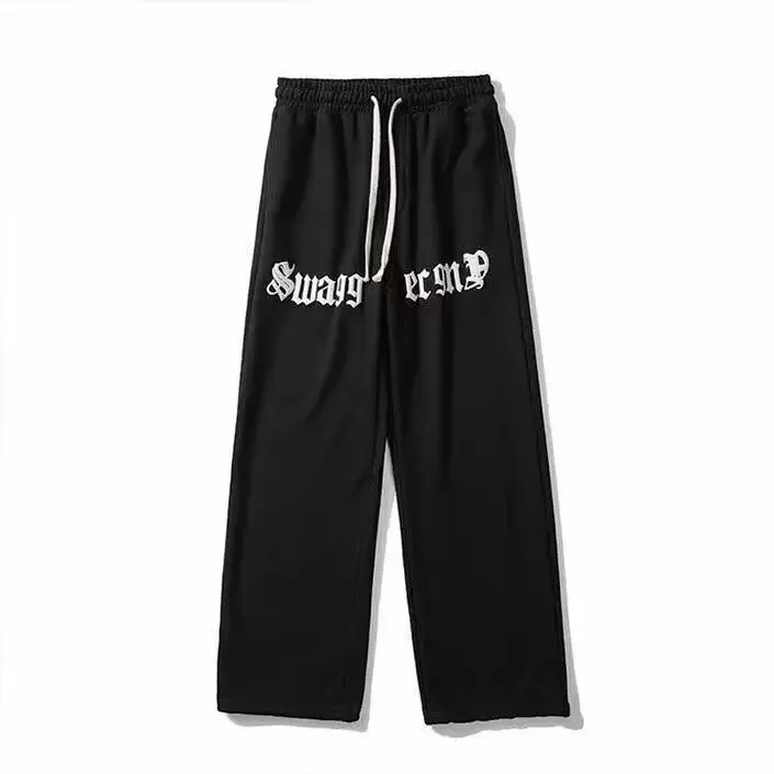 

Hip hop letter printed wide leg pants for spring and summer 2024 new trendy brand loose casual pants oversized girl pant