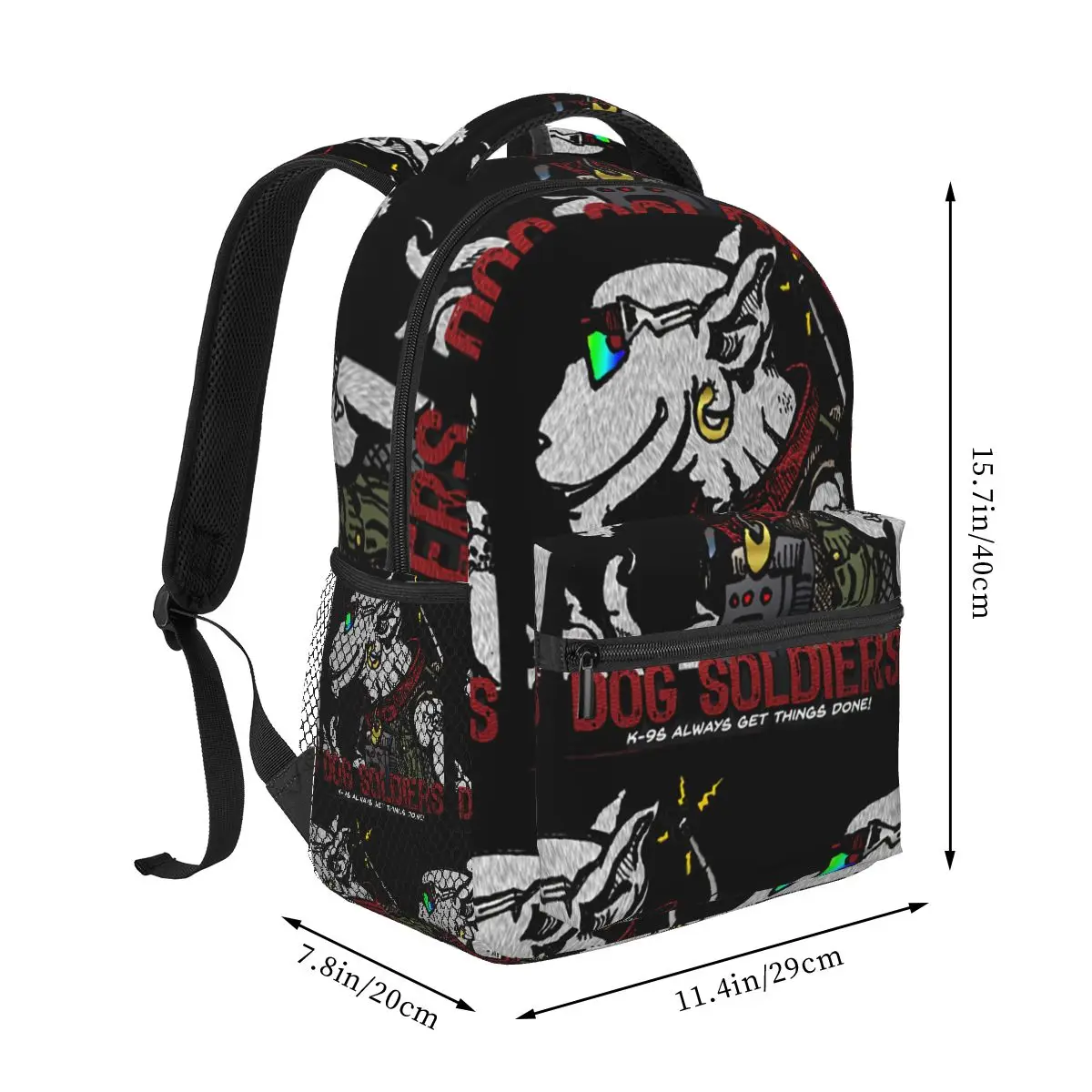 Dog Soldiers Backpacks Boys Girls Bookbag Students School Bags Cartoon Kids Rucksack Shoulder Bag Large Capacity