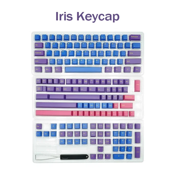 Keebox Night Sakura Keycaps Purple Crystal Keycaps Iris Keycaps Cherry Double Shot PBT Cherry Profile Keycaps