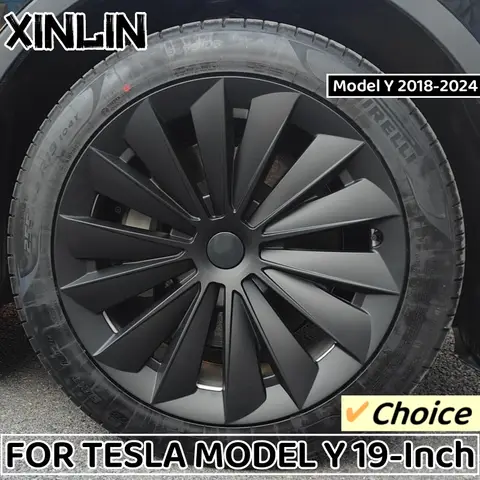 Tesla Model Y 2020-2024, 허브 캡 휠 커버 교체 장식 액세서리 용 4PCS 19 인치 업그레이드 된 Hubcaps 16 휠 캡 성능 교체 허브 캡, 자동차 허브캡, 풀 림 커버, 테슬라 모델 Y 2020-2024 액세서리, 19 인치, 4 개
