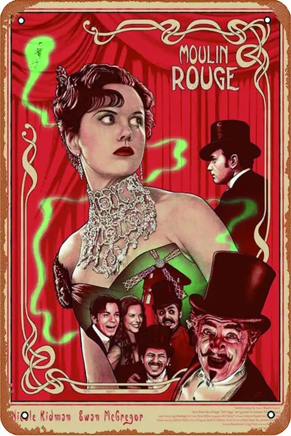 Moulin Rouge! Movie Vintage Metal Tin Signs Room Wall Decor Sign 8x12 Inch