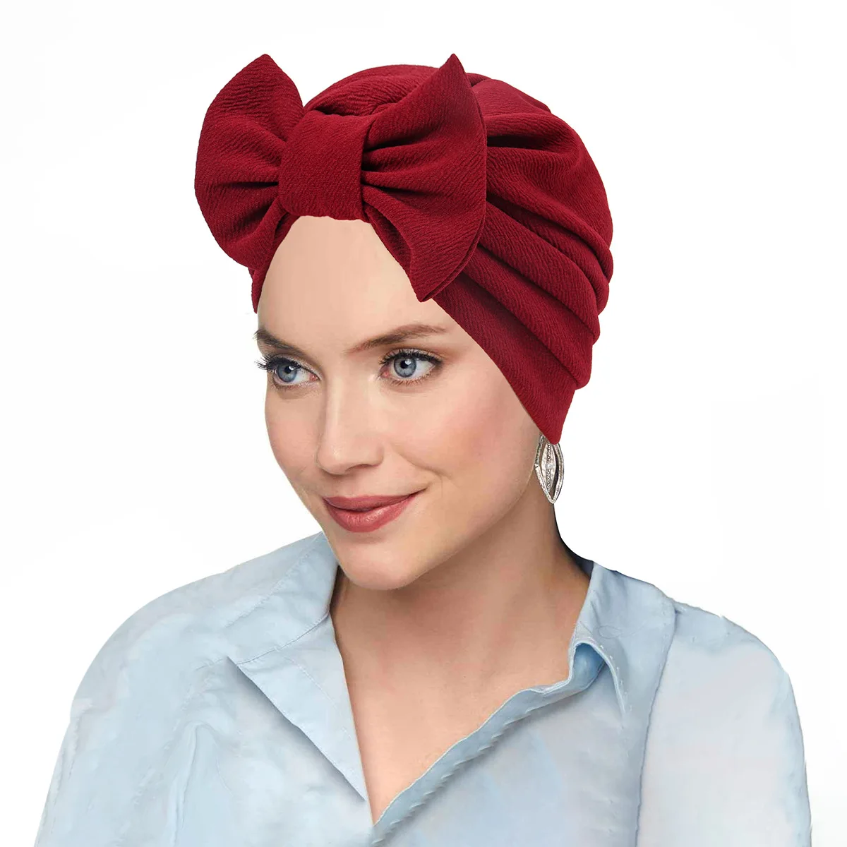 

Women Bow Knot Turban Cancer Chemo Cap Muslim Hijab Hat Indian Headscarf Beanies Bonnet Hair Loss Head Cover Scarf Turbante Caps