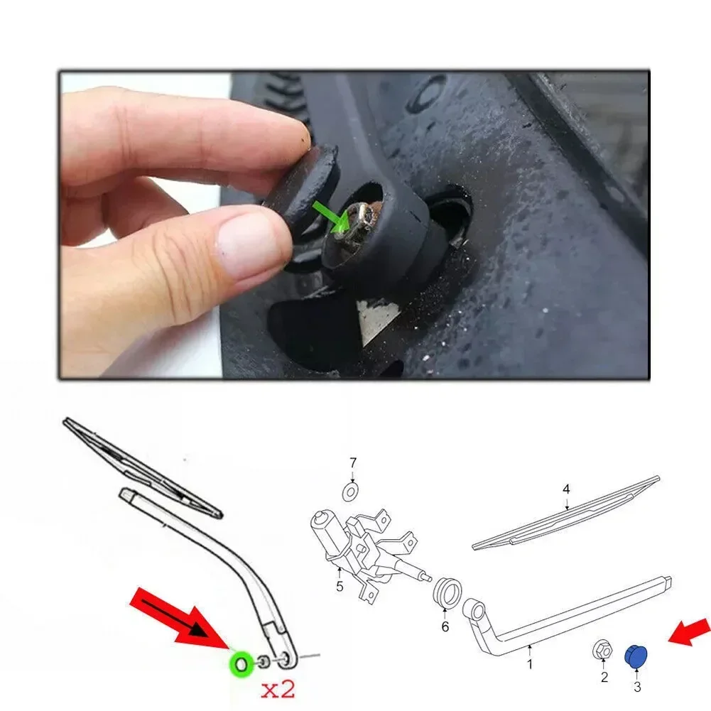 Capuchons d'essuie-glace de pare-brise à compatibilité variée, ensemble de pièces de rechange, ajustement parfait pour Land Rover Discovery, 2 pièces