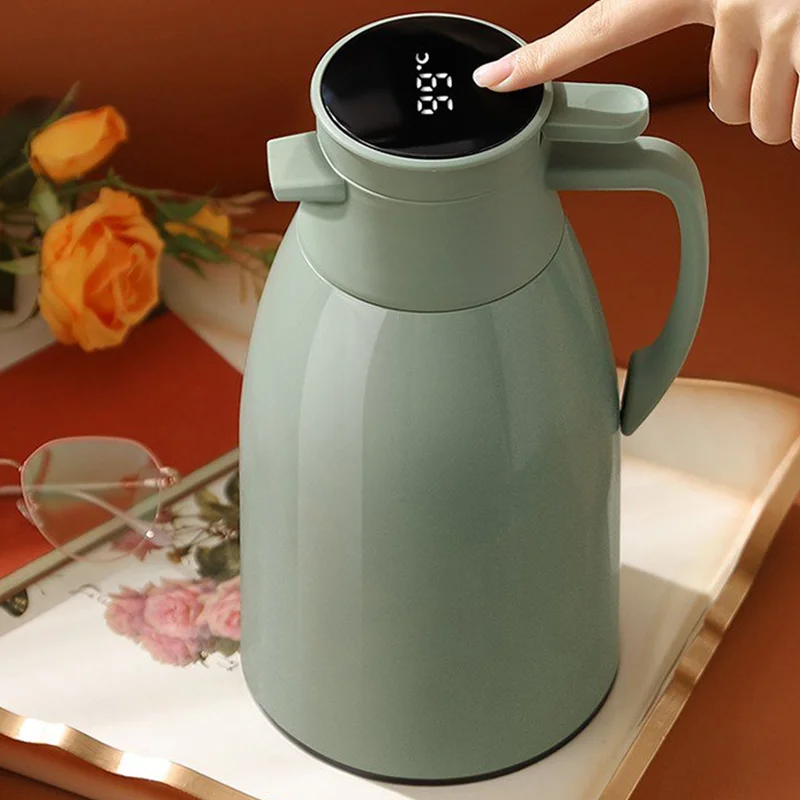 New Practical Coffee Thermos Digital Display Vacuum Flasks Large Capacity Hot Water Bottle Household Thermos Coffee Tea Kettle