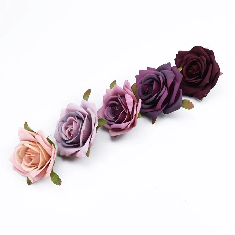 5/10 Stück 8 cm europäische Rosen Kopf Hochzeit dekorative Blumen Wand Braut Zubehör Ausverkauf künstliche Blumen Großhandel – Detail 14