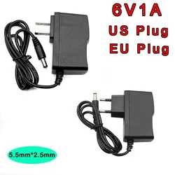 6V 1A  AC to DC 100V-240V Wall Charger Power Supply 1000ma Adapter Converter adaptor Transformer US EU Plug charging 5.5mm*2.5mm