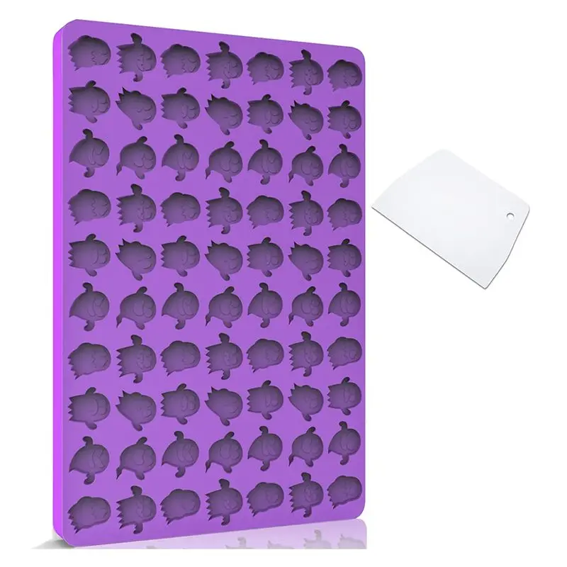 HOT-Halloween Candy Mold, Silicone Molds With 60 Mini Cavity, Trick Or Treat Molds For Halloween, Halloween Mold