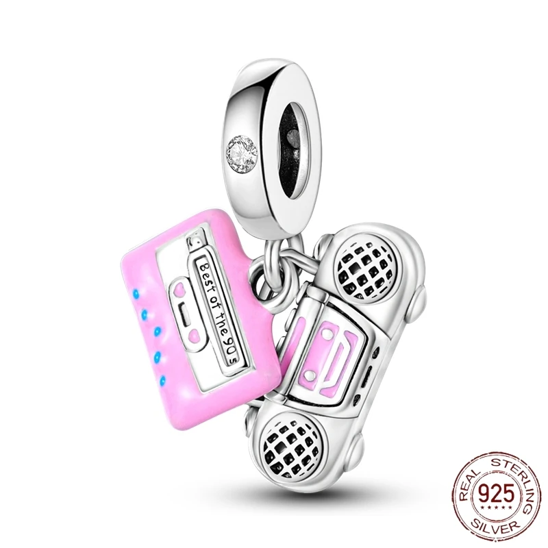 Лидер продаж 2025 года, подвески из стерлингового серебра 925 пробы, радиолента, висячие, подходят для браслета Pandora, ожерелье, ювелирные изделия «сделай сам» Лидер продаж 2025 года, подвески из стерлингового серебра 925 пробы, радиолента, висячие, подходят для браслета Pandora, ожерелье, ювелирные изделия «сделай сам»