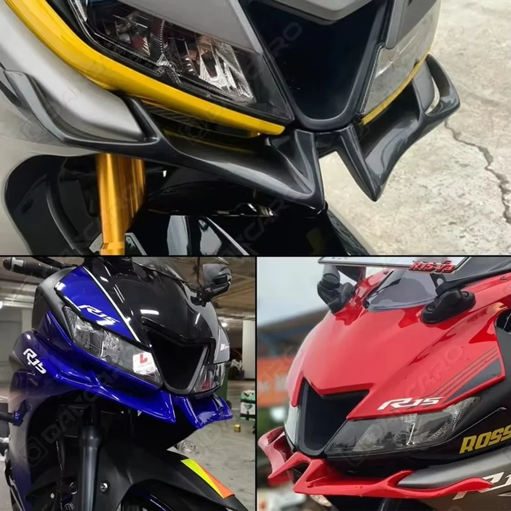 Motorcycle Front Fairing ABS Aerodynamic Winglets  Lower Protection Guard Cover For YAMAHA YZF R15 YZFR15 V3.0 2017-2020