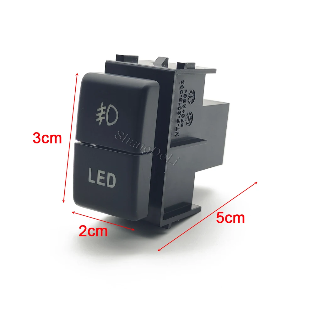 1PC Car LED  Locked Unlocked Fan Spotlight Radar LED Switch Button For Nissan Tiida Qhashqai X-TRAIL Patrol Y62 2008-2014