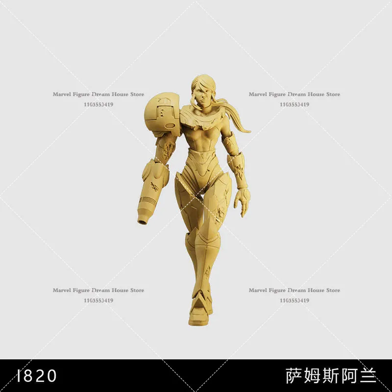 Multi-people 1/64 1/43 Miniature Scene Doll White Model Un-panited The Bounty Hunter Samus Aran Female Warrior Action Figure