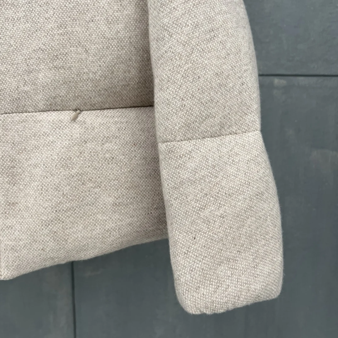 Alta qualidade 2025 inverno nova lã cashmere gola de pele de vison feminino curto engrossado branco ganso para baixo casaco de pele