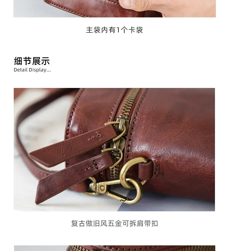 Outdoor Casual Luxus-Umhängetasche aus erstklassigem Rindsleder für Damen, niedliche Mini-Handytasche, Wochenend- und Party-Crossbody-Tasche aus echtem Leder – Detail 3
