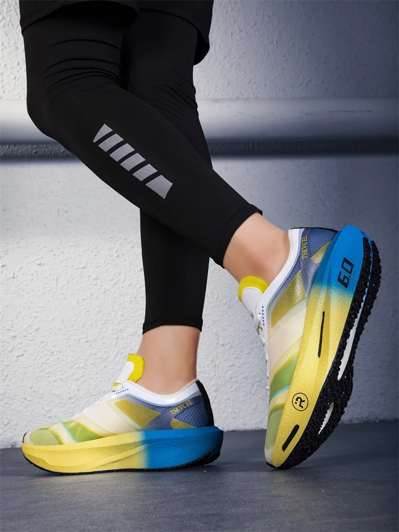 Marathon-Laufschuhe für Herren, Athletische Spezialität mit Carbonplatte, Trend-Sneakers, Leichte Atmungsaktive Sportschuhe für Damen – Detail 13