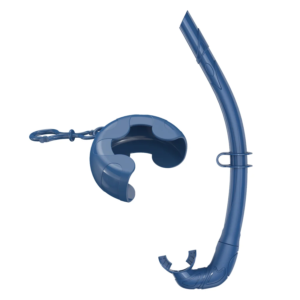 Silikon-Schnorchel, weich, flexibel, faltbar, leicht zu atmen, Anti-Tropf, für Erwachsene, Tauchen, Freitauchen, Schwimmtraining, leicht zu transportieren für Reisen – Detail 11