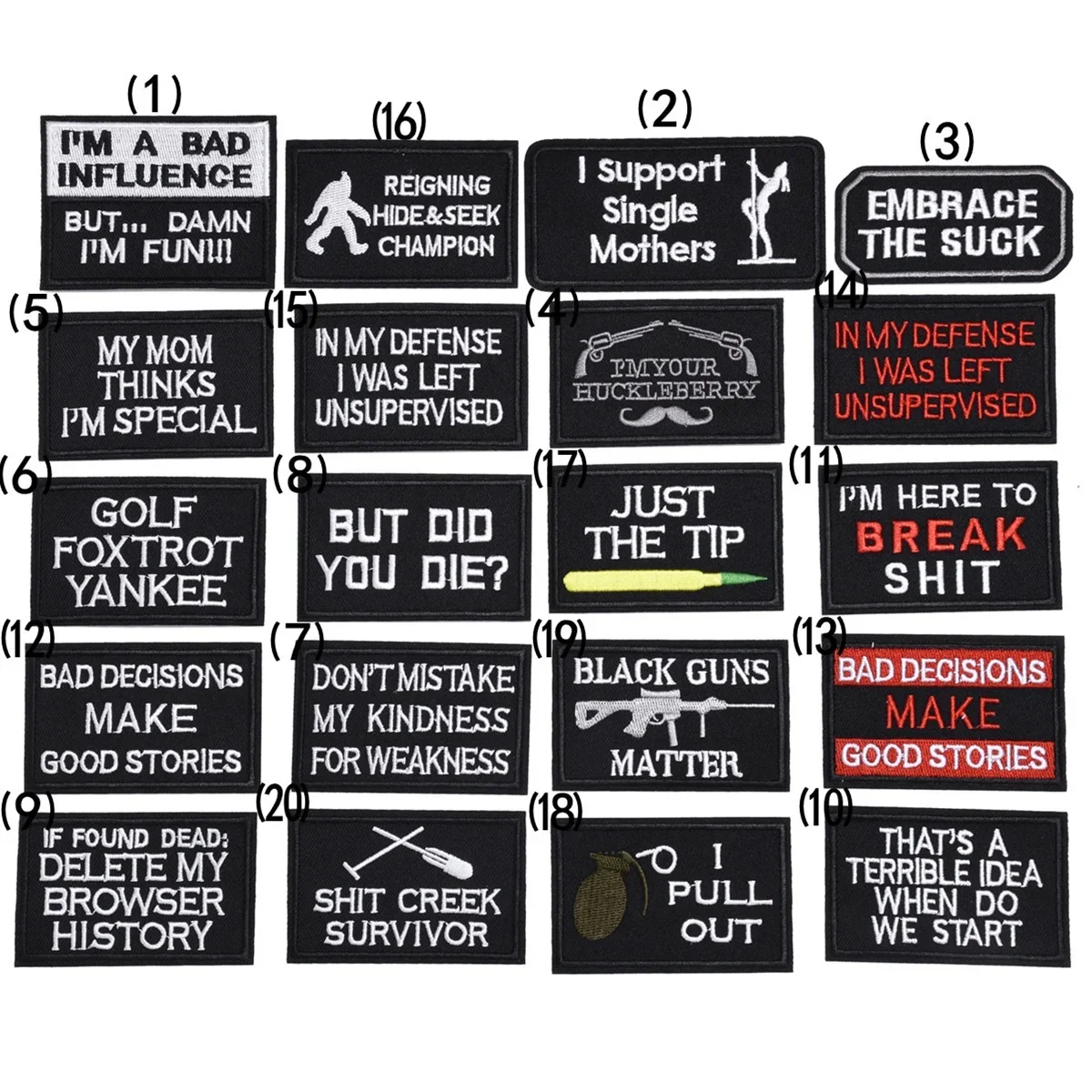 1PC  Tactical patch with adhesive backing, can be ironed or sewn