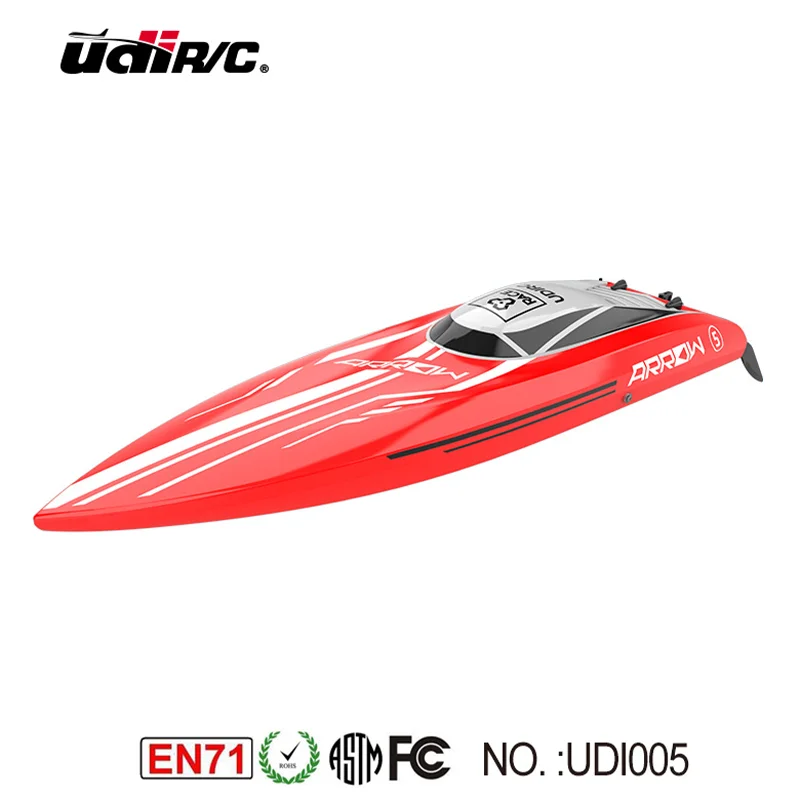 UDiRC UDI005 RC Boat 50Km/H High Speed Waterproof 2.4GHz Radio Control Boat Brushless RC Speedboat Pvc Boat Toys Gift For Kids