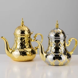 New 1.2L Thick Stainless Steel Teapot Golden Silver Tea Pot with Infuser Coffee Pot Induction Cooker Tea Kettle Water Kettle