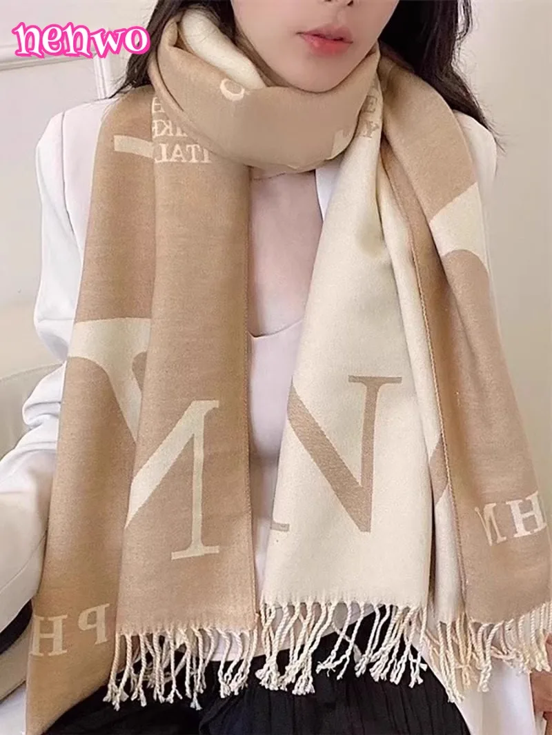 

Шарфы, двухслойный шарф-спин, шаль, офисный сон, теплый утеплитель для шеи, модный универсальный подарок на все сезоны, echarpe femme