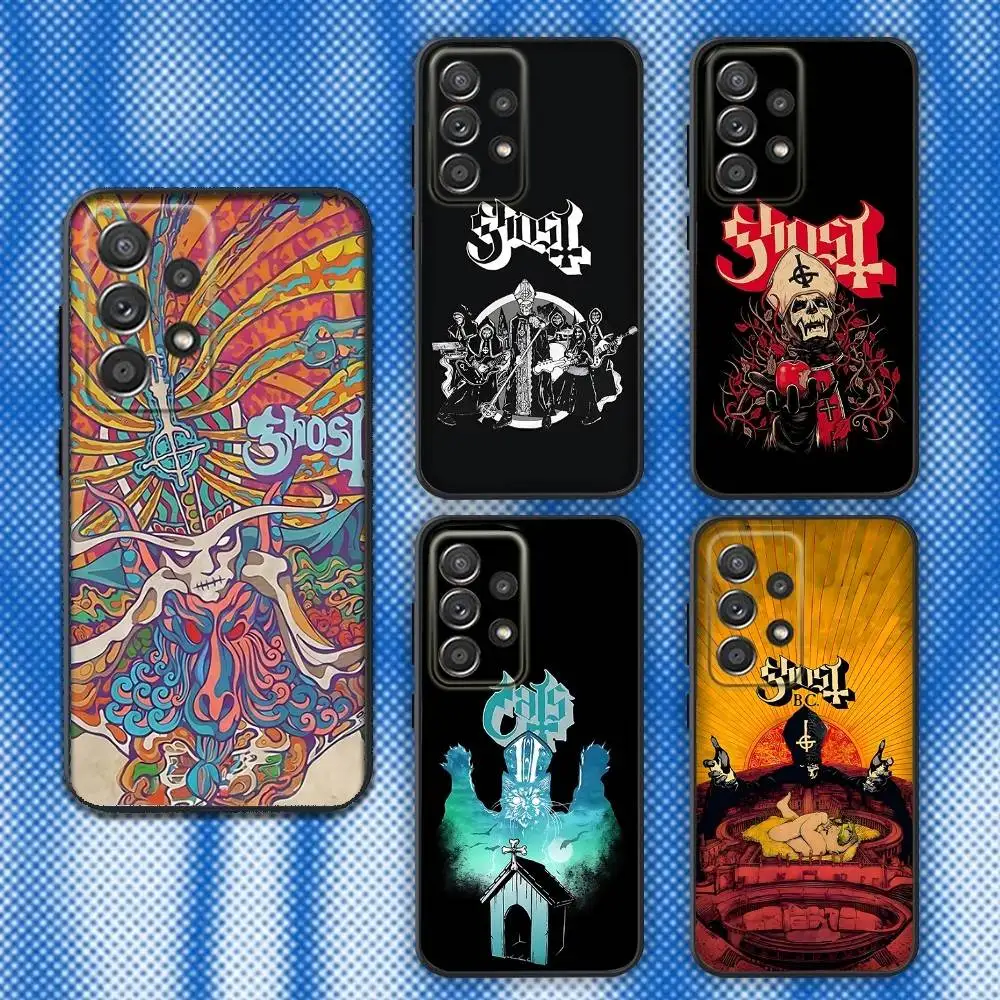 

Cool G-Ghost Band Phone Case For Samsung S25,S24,S21,S22,S23,S30,Ultra,S20,Plus,Fe,Lite,Note,10,9,5G Black Cover