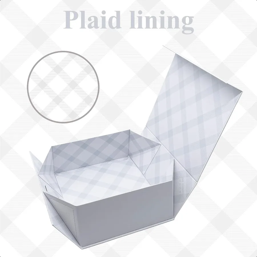 White Large Gift Box 13.2x10.6x5in Premium Present Box with Magnetic Lid and Ribbon for Holidays Wedding Birthday Gift Packagin