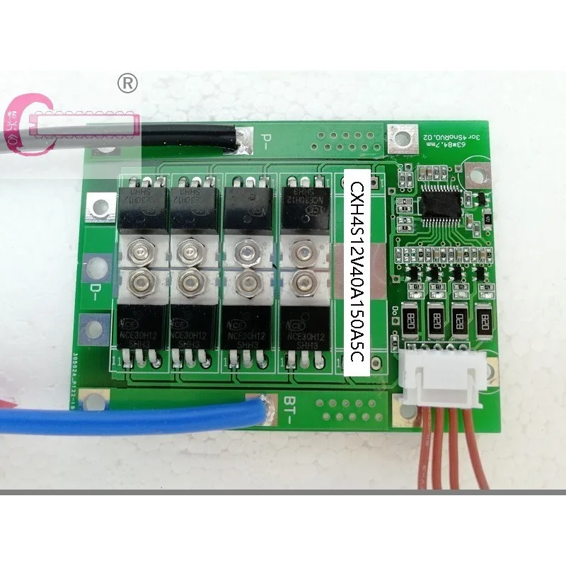 4 strings of 12v lithium iron phosphate protection board, continuous 40A-300A single string voltage 2.5-3. 65v with equalized